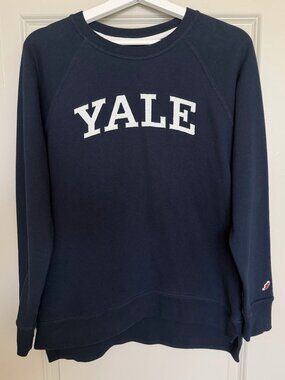YALE Women's Crewneck Sweatshirt Navy Blue - Yale University Store - Size M